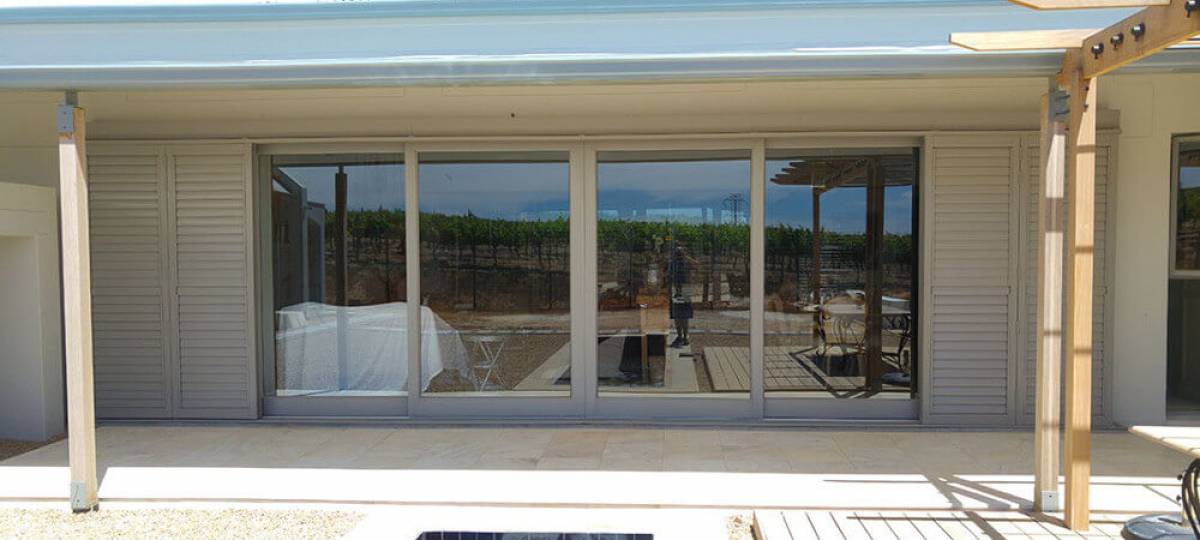 External sliding aluminium shutters exterior